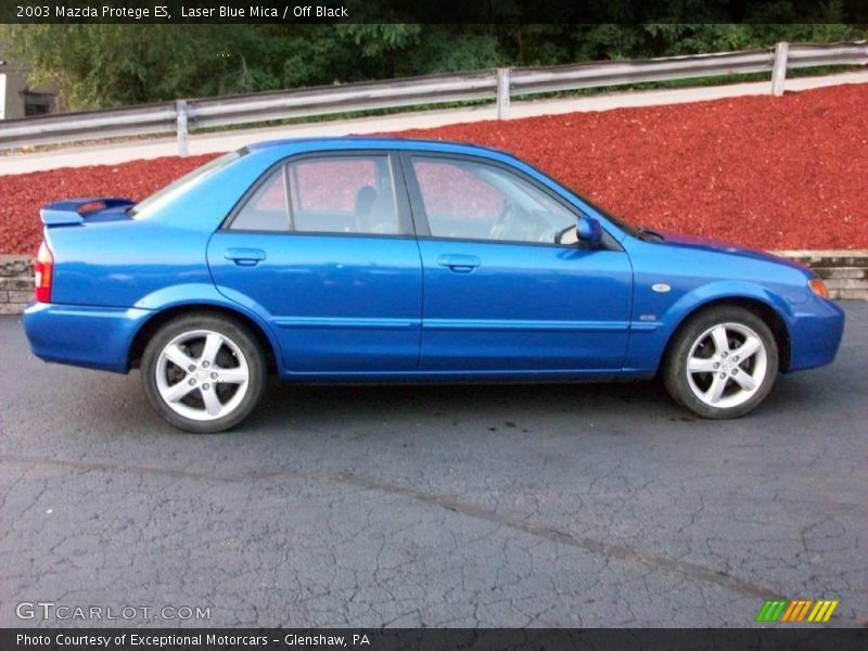 Laser Blue Mica / Off Black 2003 Mazda Protege ES