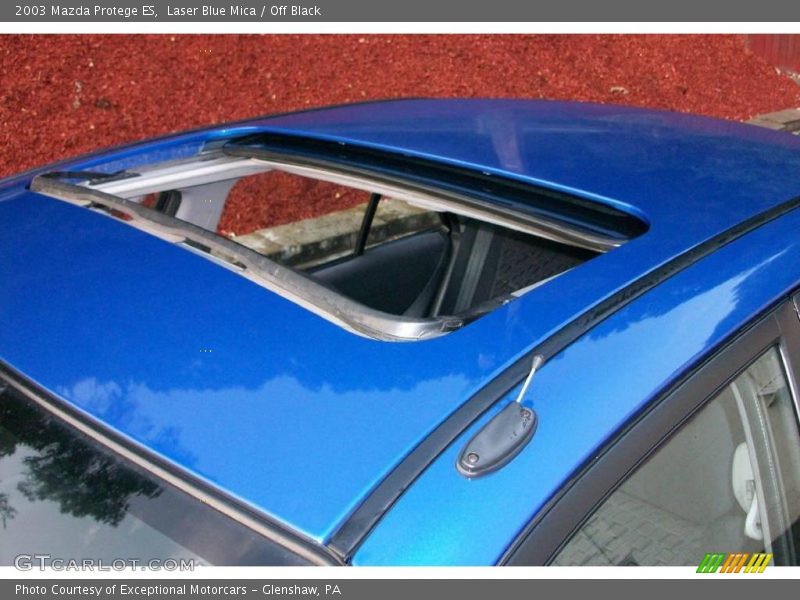 Laser Blue Mica / Off Black 2003 Mazda Protege ES