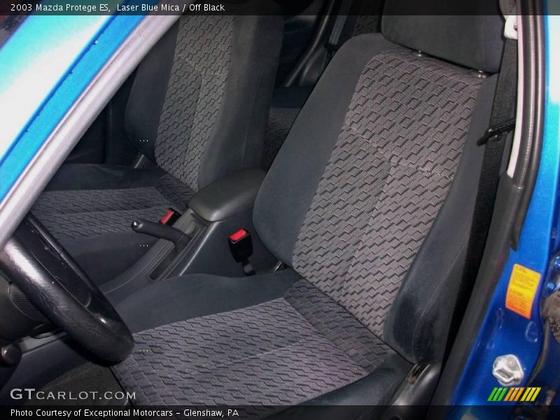 Laser Blue Mica / Off Black 2003 Mazda Protege ES