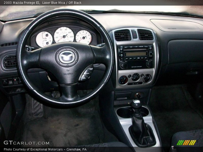Laser Blue Mica / Off Black 2003 Mazda Protege ES