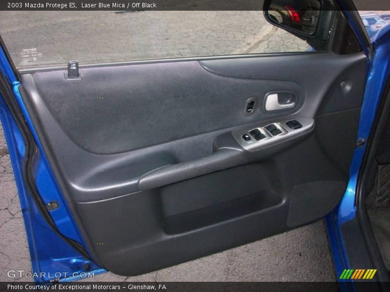 Laser Blue Mica / Off Black 2003 Mazda Protege ES