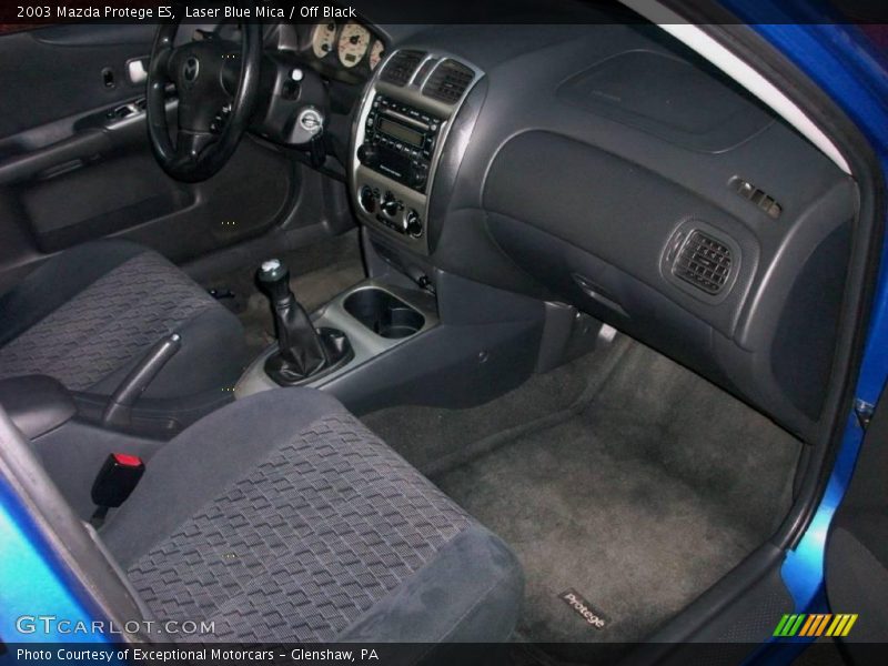 Laser Blue Mica / Off Black 2003 Mazda Protege ES