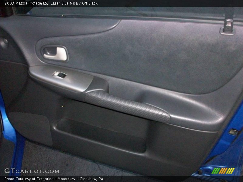 Laser Blue Mica / Off Black 2003 Mazda Protege ES