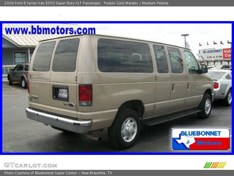 Pueblo Gold Metallic / Medium Pebble 2009 Ford E Series Van E350 Super Duty XLT Passenger