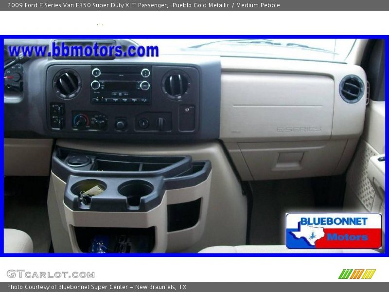 Pueblo Gold Metallic / Medium Pebble 2009 Ford E Series Van E350 Super Duty XLT Passenger
