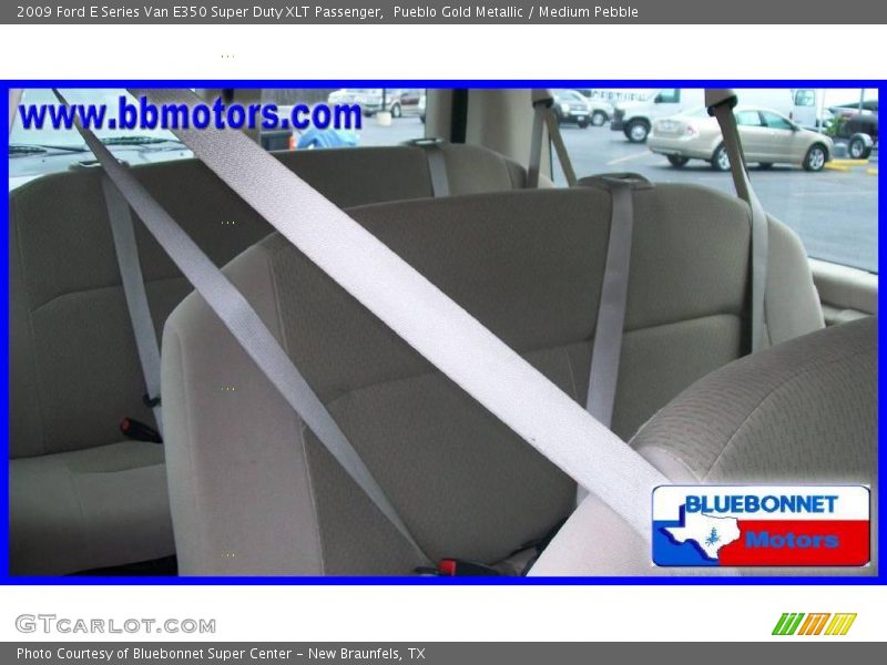 Pueblo Gold Metallic / Medium Pebble 2009 Ford E Series Van E350 Super Duty XLT Passenger