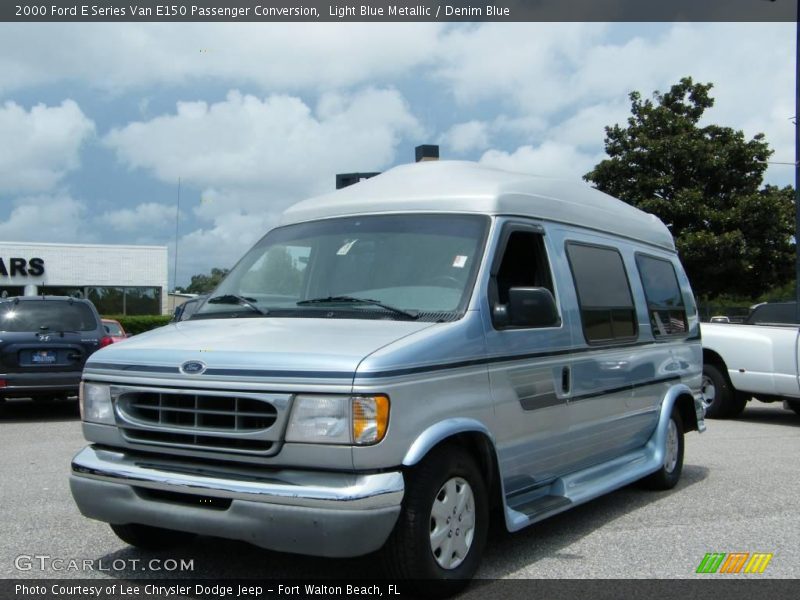 Light Blue Metallic / Denim Blue 2000 Ford E Series Van E150 Passenger Conversion