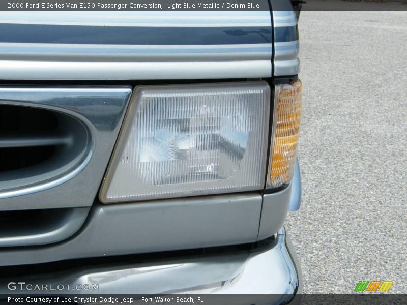 Light Blue Metallic / Denim Blue 2000 Ford E Series Van E150 Passenger Conversion