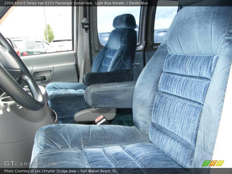 Light Blue Metallic / Denim Blue 2000 Ford E Series Van E150 Passenger Conversion