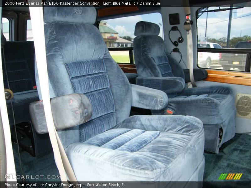 Light Blue Metallic / Denim Blue 2000 Ford E Series Van E150 Passenger Conversion