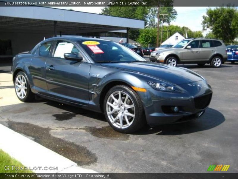 Metropolitan Gray Mica / Cosmo Red 2008 Mazda RX-8 40th Anniversary Edition