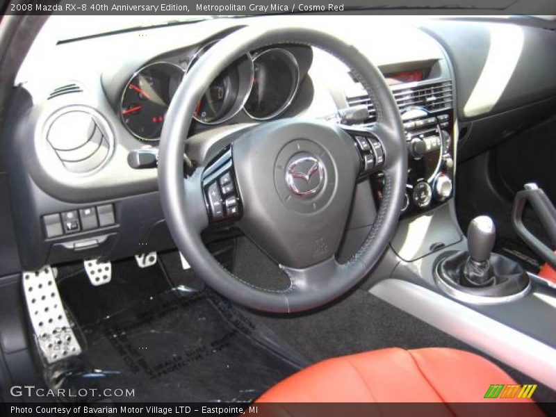 Metropolitan Gray Mica / Cosmo Red 2008 Mazda RX-8 40th Anniversary Edition