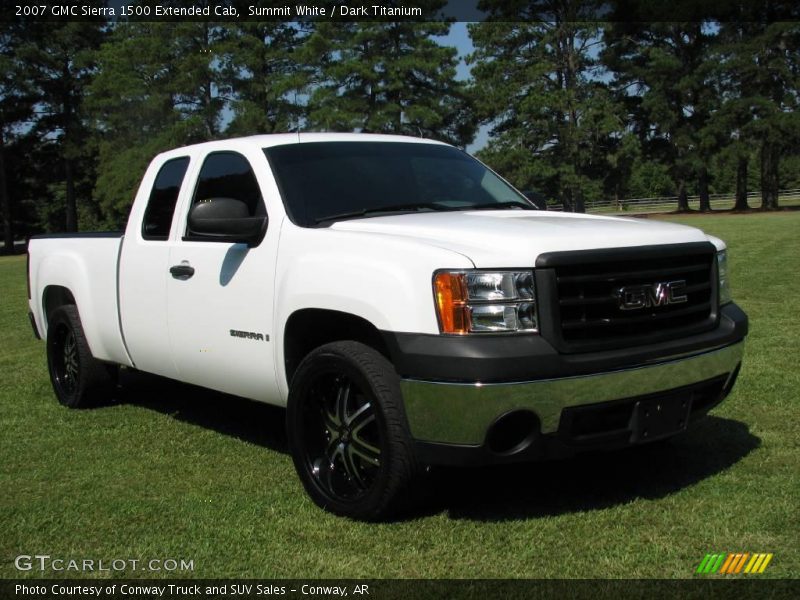 Summit White / Dark Titanium 2007 GMC Sierra 1500 Extended Cab