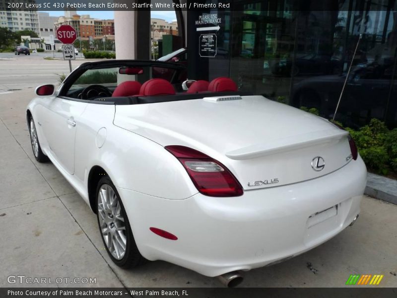 Starfire White Pearl / Pimento Red 2007 Lexus SC 430 Pebble Beach Edition
