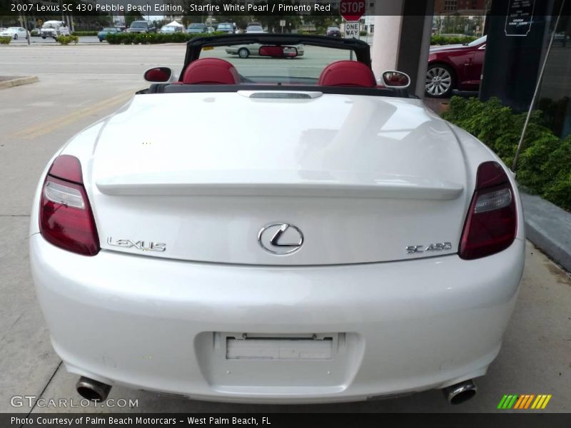 Starfire White Pearl / Pimento Red 2007 Lexus SC 430 Pebble Beach Edition