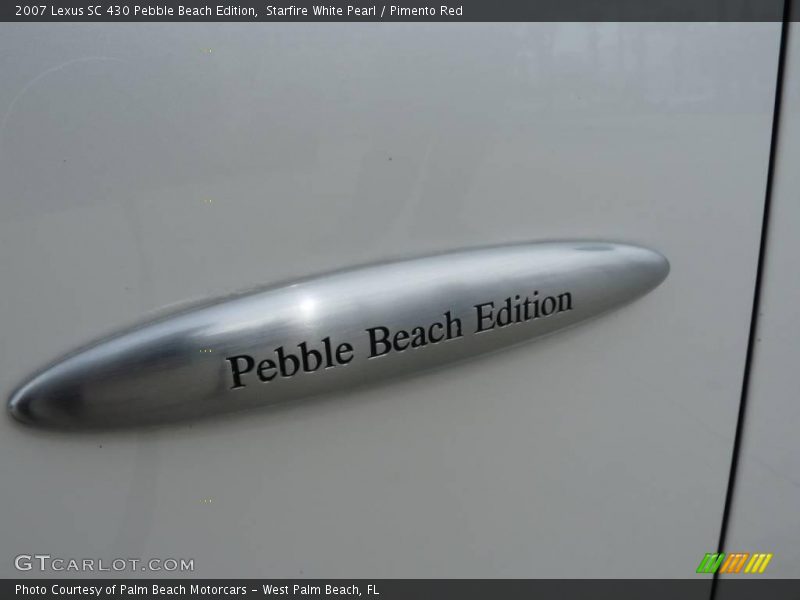 Starfire White Pearl / Pimento Red 2007 Lexus SC 430 Pebble Beach Edition