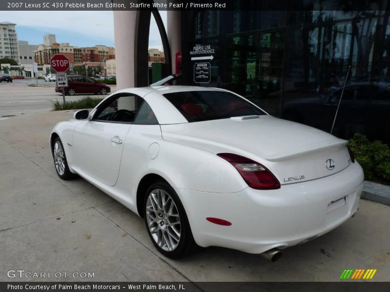 Starfire White Pearl / Pimento Red 2007 Lexus SC 430 Pebble Beach Edition