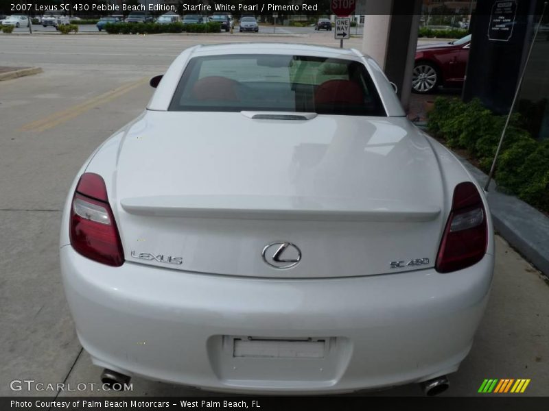 Starfire White Pearl / Pimento Red 2007 Lexus SC 430 Pebble Beach Edition
