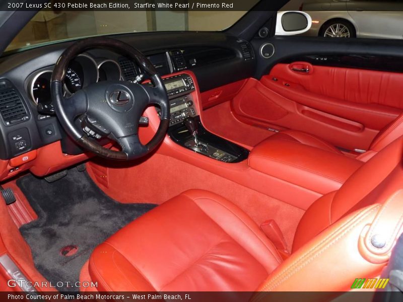 Starfire White Pearl / Pimento Red 2007 Lexus SC 430 Pebble Beach Edition