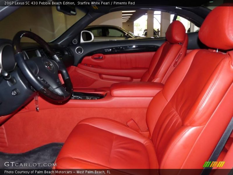 Starfire White Pearl / Pimento Red 2007 Lexus SC 430 Pebble Beach Edition