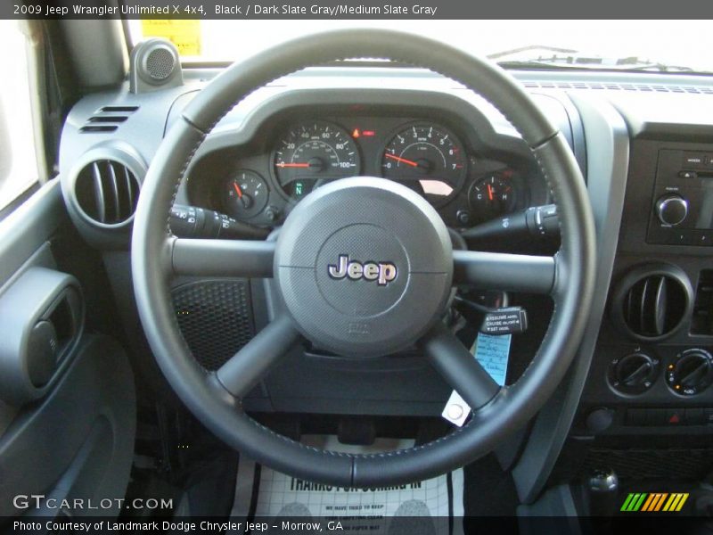 Black / Dark Slate Gray/Medium Slate Gray 2009 Jeep Wrangler Unlimited X 4x4