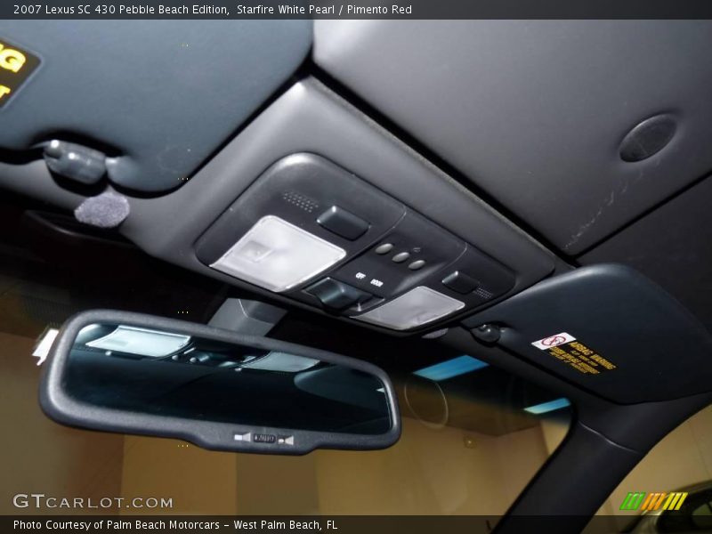 Starfire White Pearl / Pimento Red 2007 Lexus SC 430 Pebble Beach Edition