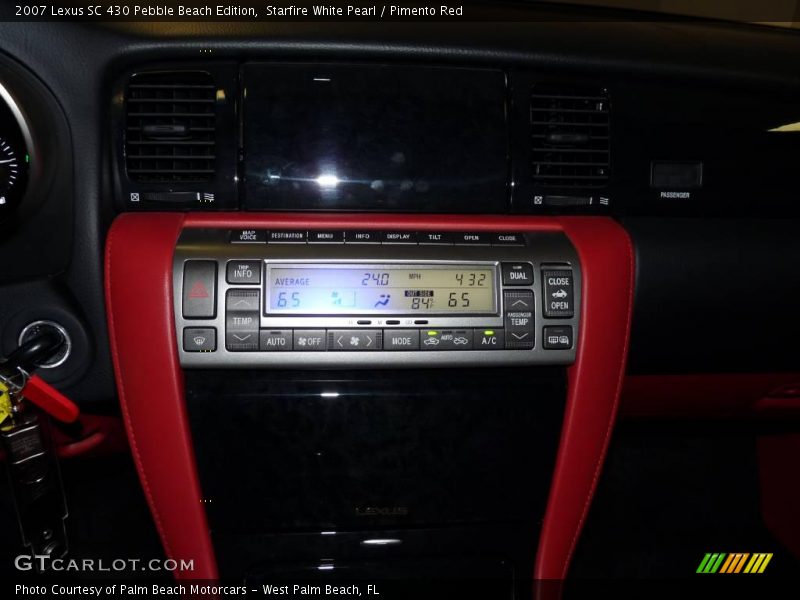 Starfire White Pearl / Pimento Red 2007 Lexus SC 430 Pebble Beach Edition