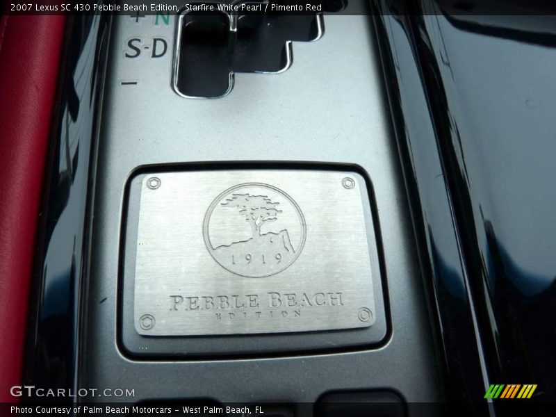 Starfire White Pearl / Pimento Red 2007 Lexus SC 430 Pebble Beach Edition