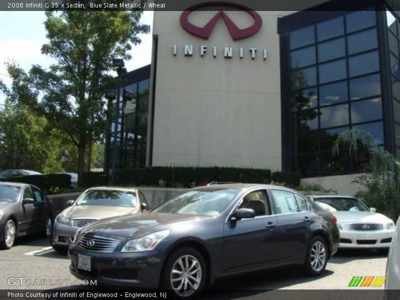 Blue Slate Metallic / Wheat 2008 Infiniti G 35 x Sedan
