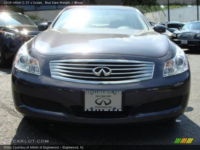 Blue Slate Metallic / Wheat 2008 Infiniti G 35 x Sedan