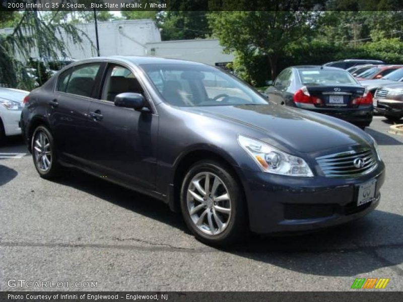 Blue Slate Metallic / Wheat 2008 Infiniti G 35 x Sedan