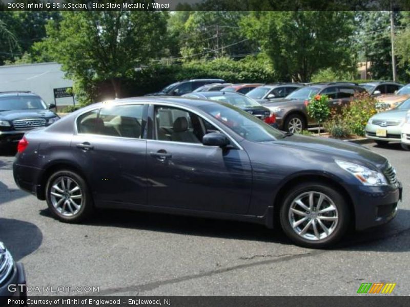 Blue Slate Metallic / Wheat 2008 Infiniti G 35 x Sedan