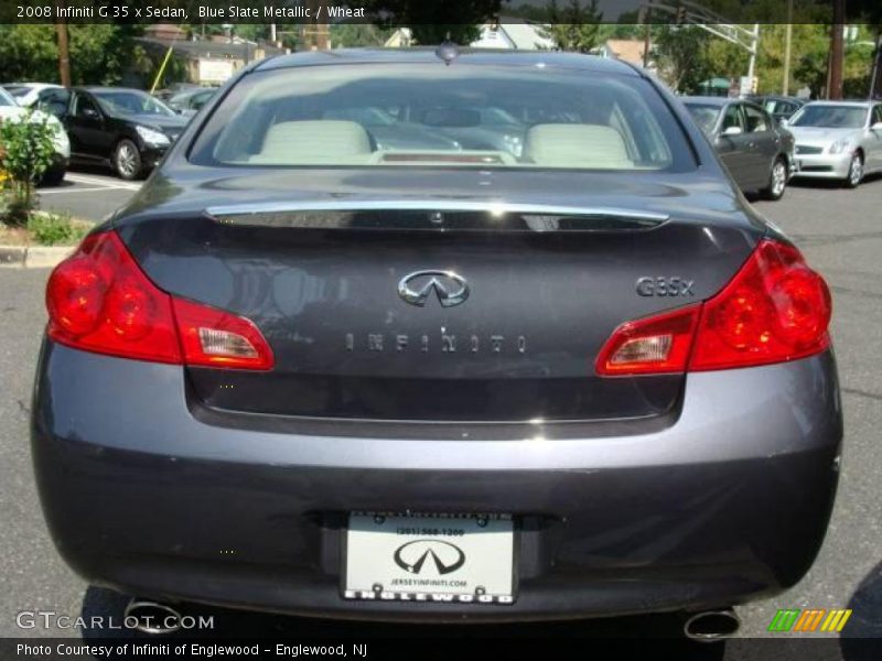 Blue Slate Metallic / Wheat 2008 Infiniti G 35 x Sedan