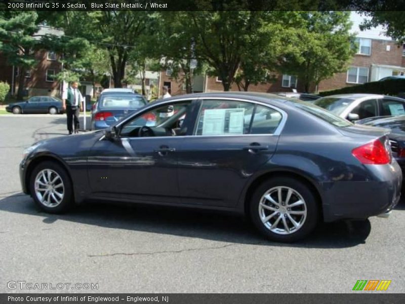 Blue Slate Metallic / Wheat 2008 Infiniti G 35 x Sedan