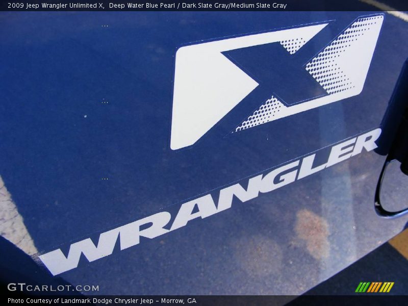 Deep Water Blue Pearl / Dark Slate Gray/Medium Slate Gray 2009 Jeep Wrangler Unlimited X