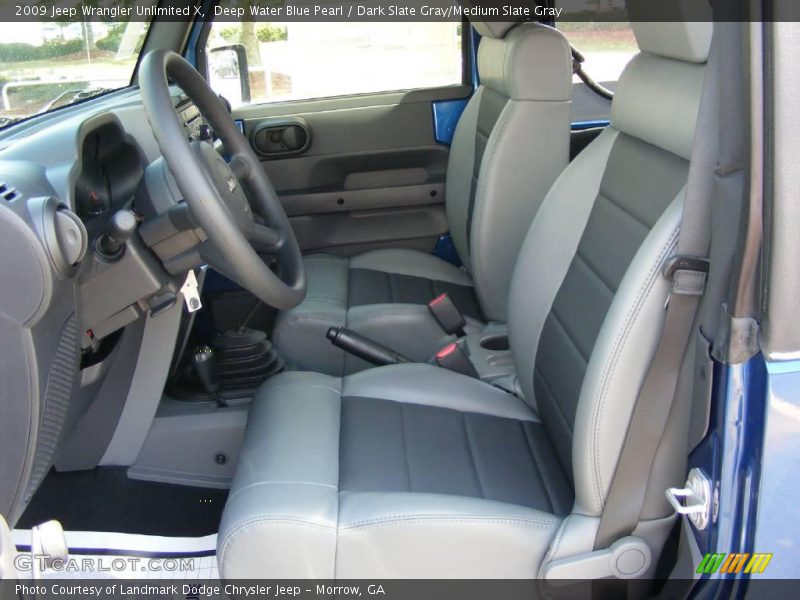 Deep Water Blue Pearl / Dark Slate Gray/Medium Slate Gray 2009 Jeep Wrangler Unlimited X