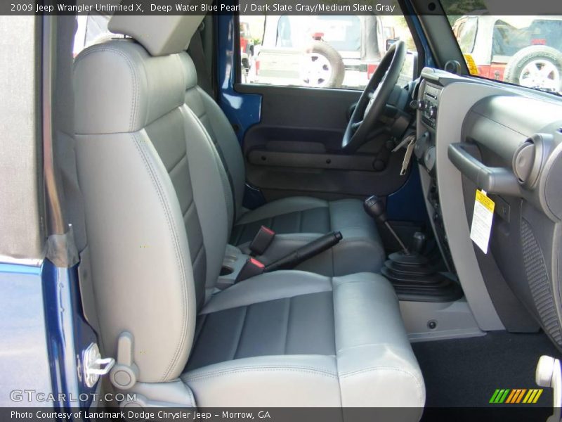Deep Water Blue Pearl / Dark Slate Gray/Medium Slate Gray 2009 Jeep Wrangler Unlimited X