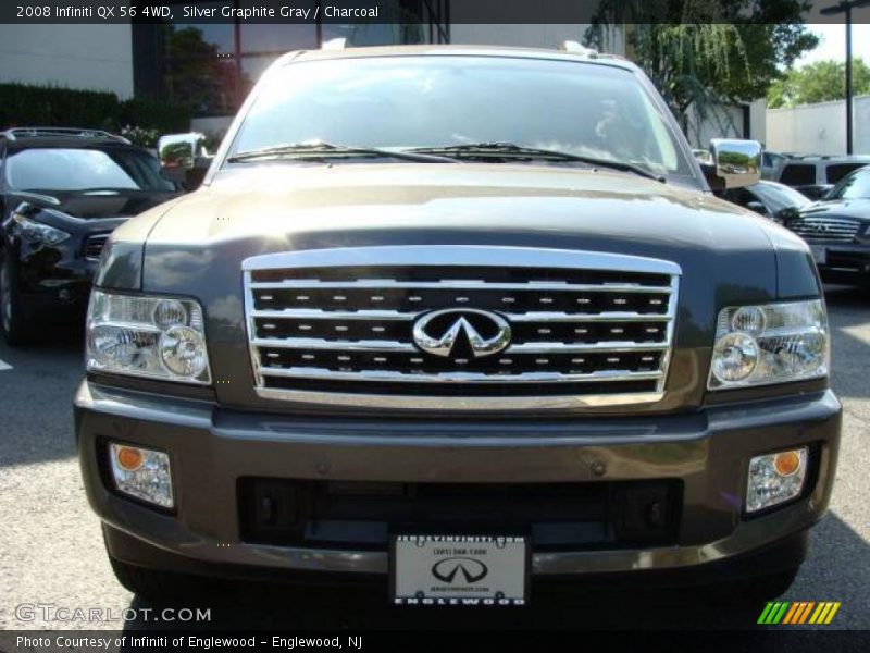 Silver Graphite Gray / Charcoal 2008 Infiniti QX 56 4WD