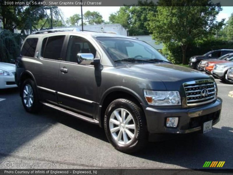 Silver Graphite Gray / Charcoal 2008 Infiniti QX 56 4WD