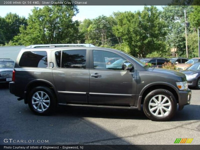 Silver Graphite Gray / Charcoal 2008 Infiniti QX 56 4WD