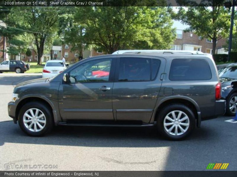 Silver Graphite Gray / Charcoal 2008 Infiniti QX 56 4WD