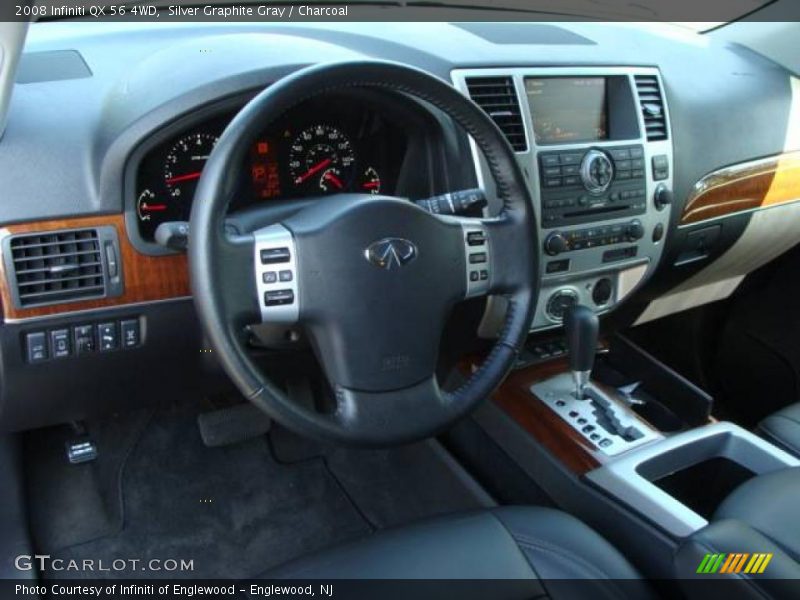 Silver Graphite Gray / Charcoal 2008 Infiniti QX 56 4WD