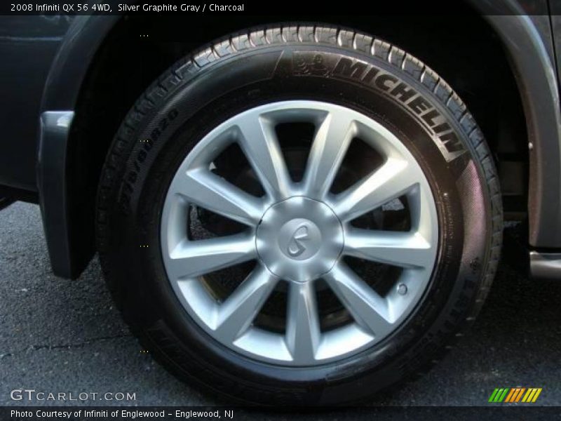 Silver Graphite Gray / Charcoal 2008 Infiniti QX 56 4WD