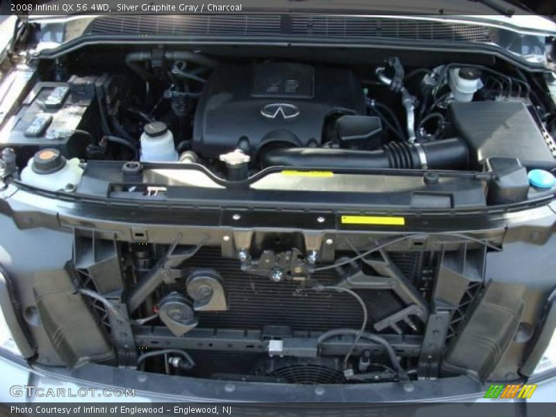 Silver Graphite Gray / Charcoal 2008 Infiniti QX 56 4WD