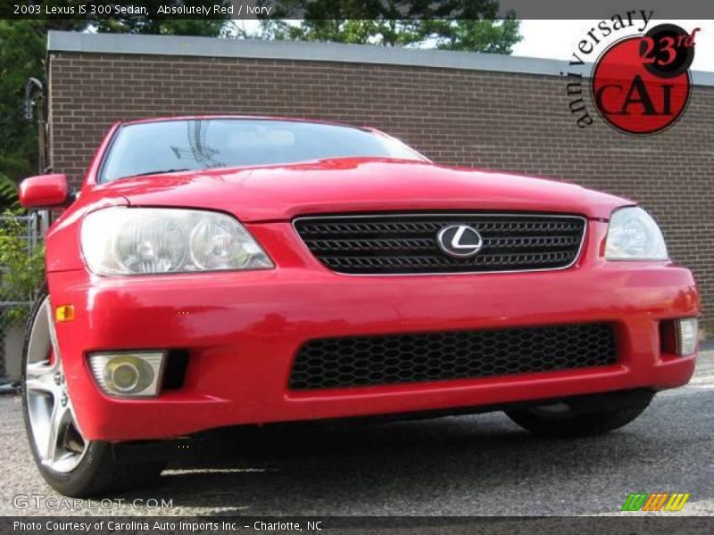 Absolutely Red / Ivory 2003 Lexus IS 300 Sedan