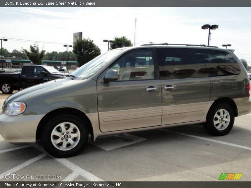 Sage Green Metallic / Beige 2005 Kia Sedona EX