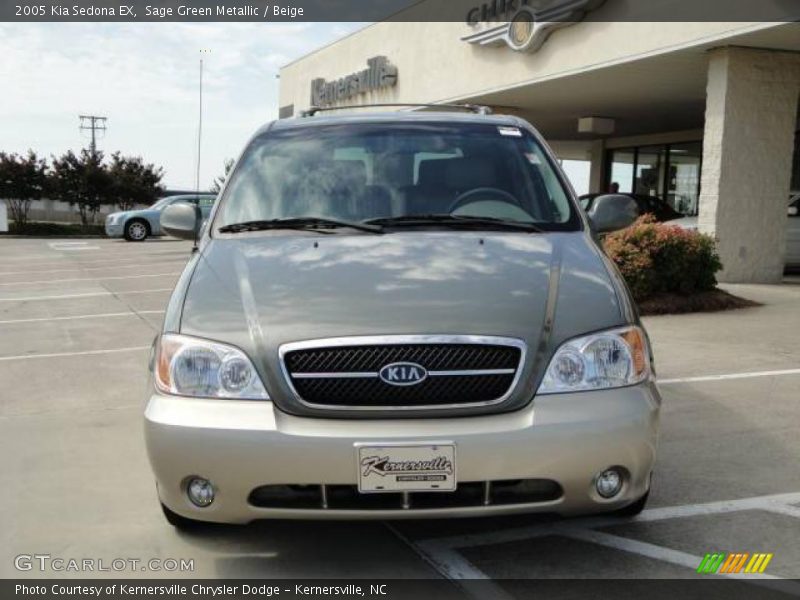 Sage Green Metallic / Beige 2005 Kia Sedona EX