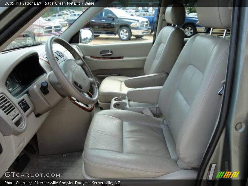 Sage Green Metallic / Beige 2005 Kia Sedona EX
