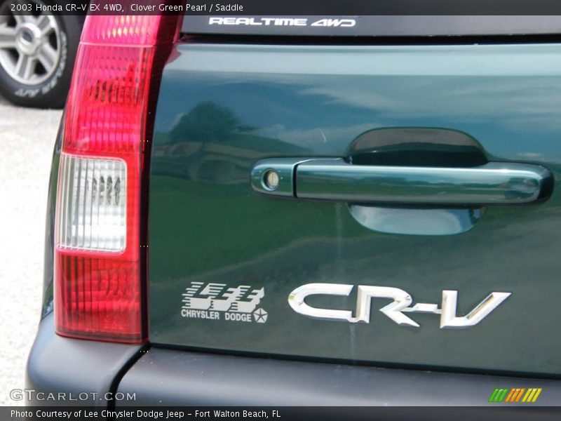 Clover Green Pearl / Saddle 2003 Honda CR-V EX 4WD