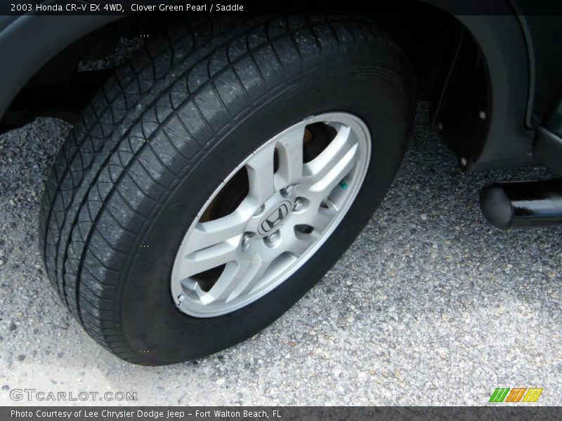 Clover Green Pearl / Saddle 2003 Honda CR-V EX 4WD